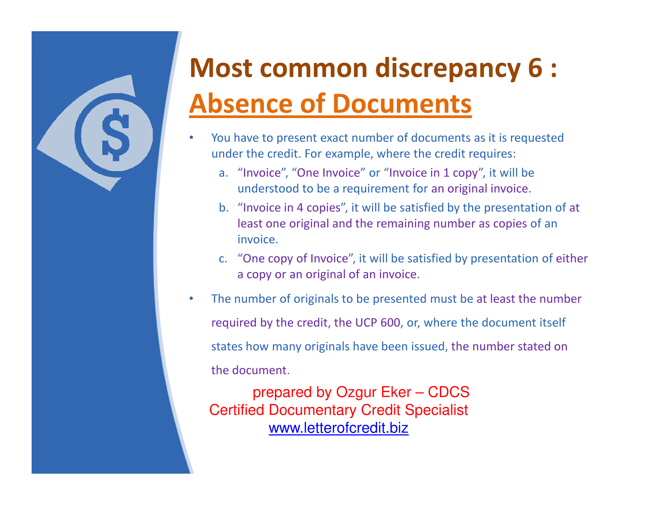 absence of documents