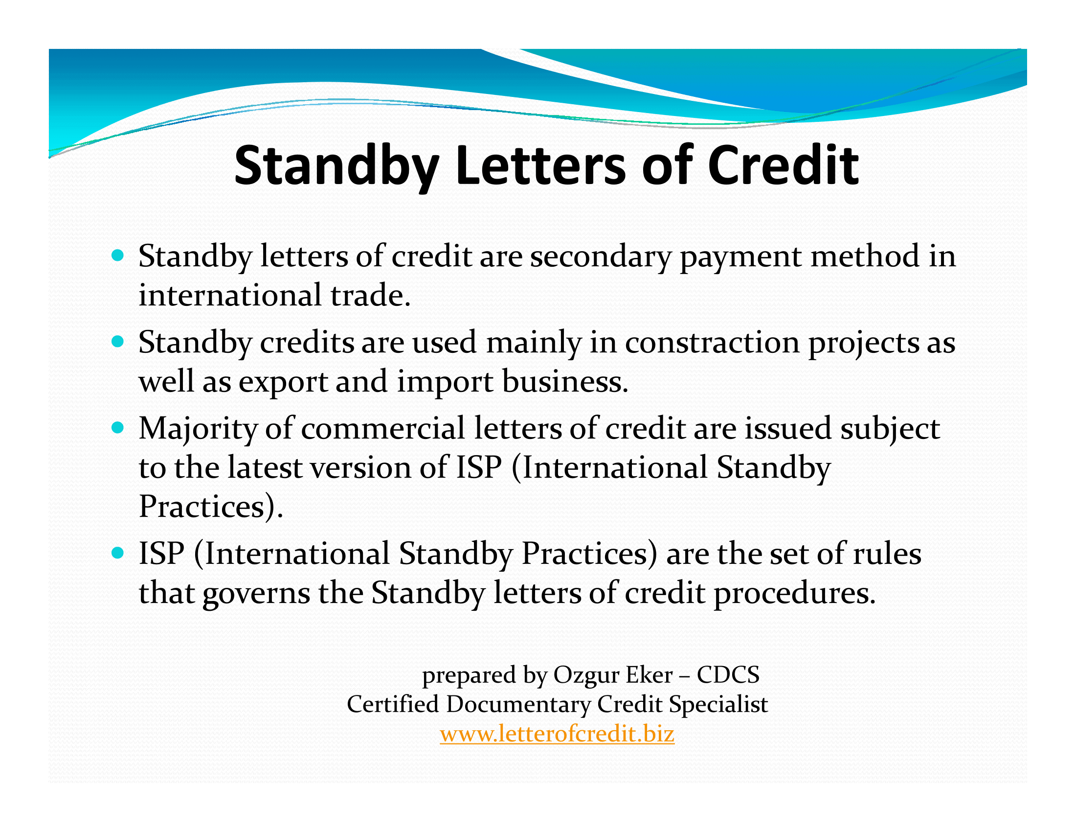 Standby Letters of Credit