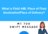 Field 44B: Place of Final Destination/Place of Delivery