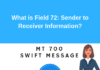 Field 72: Sender to Receiver Information