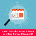 How to determine date of shipment on a Road Transport Document?