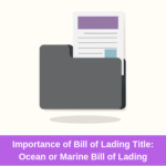 bill of lading title. ocean or marine bill of lading