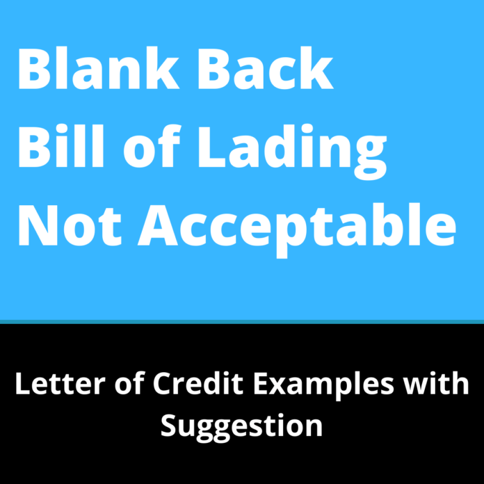 Short Form Bill of Lading | Letterofcredit.biz | LC | L/C