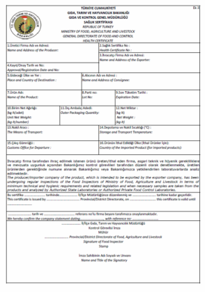Health Certificate | Letterofcredit.biz | LC | L/C