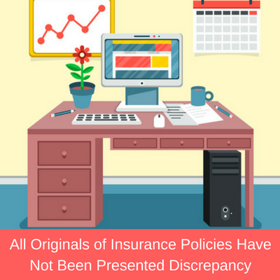 All Originals of Insurance Policies Have Not Been Presented Discrepancy letter of credit discrepancy example insurance policy