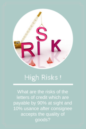 What are the risks of a document which is to be issued, signed or countersigned by the applicant in a letter of credit transaction?