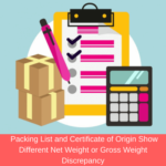 packing list discrepancy example related to gross weight